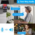WiFi Solar Powered 3-Lens PTZ Security Camera with Smart Alarm System