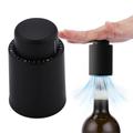 Wine Bottle Champagne Stopper with Time Scale Wine Corks Wine Preserver Bottle Saver (BPA Free) - Black