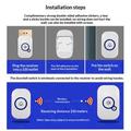Wireless Doorbell with 280m Range, 32 Ringtones, 4 Volume Levels - White