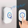 Wireless Doorbell with 280m Range, 32 Ringtones, 4 Volume Levels - White
