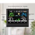 Wireless Weather Station with Color Touch Screen and Alarm Clock - Black