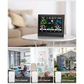 Wireless Weather Station with Color Touch Screen and Alarm Clock - Black