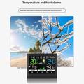 Wireless Weather Station with Color Touch Screen and Alarm Clock - Black