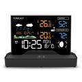 Wireless Weather Station with LCD Display - Indoor/Outdoor - Black