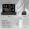 Wireless Weather Station with LCD Display - Indoor/Outdoor - Black