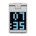 WiWU W043 5-in-1 Wireless Charger with RGB Pixel Display, Bluetooth Speaker - Silver