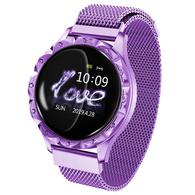 Women's Waterproof Bluetooth Smart Watch D18 - Purple