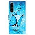 Wonder Series Sony Xperia 5 III Wallet Case - Blue Butterfly