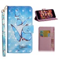 Wonder Series Huawei Honor 10 Lite, P Smart (2019) Wallet Case - Blue Butterfly