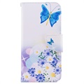 Huawei P Smart Wonder Series Wallet Case - Blue Butterfly
