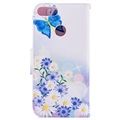 Huawei P Smart Wonder Series Wallet Case - Blue Butterfly