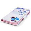 Huawei P Smart Wonder Series Wallet Case - Blue Butterfly