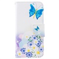 Wonder Series Huawei P30 Lite Wallet Case - Blue Butterfly