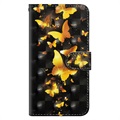 Wonder Series Huawei P30 Pro Wallet Case - Gold Butterfly