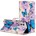 Wonder Series Motorola Moto G73 Wallet Case - Blue Butterfly