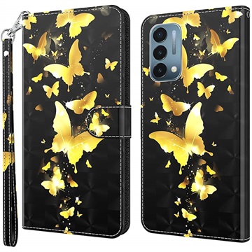 Wonder Series OnePlus Nord N200 5G Wallet Case - Gold Butterfly