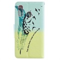 Wonder Series Samsung Galaxy A40 Wallet Case - Feathers