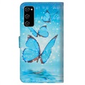 Wonder Series Samsung Galaxy S20 FE Wallet Case - Blue Butterfly