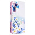 Wonder Series Samsung Galaxy S22 5G Wallet Case - Blue Butterfly