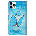 Wonder Series iPhone 12 mini Wallet Case - Blue Butterfly