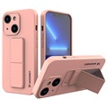 Wozinsky Kickstand iPhone 13 Silicone Case - Pink