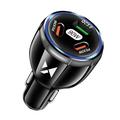 Wozinsky WCCCA Car Charger with 2x USB-C and 1x USB-A - 90W PD/QC - Black