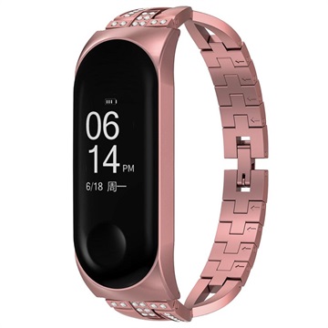 X-Shaped Xiaomi Mi Band 5/6 Strap - 37mm - Rose Gold