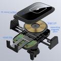 X11 3-Axis Car Wireless Charger 15W - Air Vent/Dashboard - Black