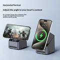 X11 Qi2 15W 3-in-1 MagSafe Wireless Charger Stand with LED Clock - Black