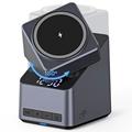 X11 Qi2 15W 3-in-1 MagSafe Wireless Charger Stand with LED Clock - Black