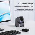 X11 Qi2 15W 3-in-1 MagSafe Wireless Charger Stand with LED Clock - Black