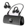 X22 Clip-On Wireless Earphones with Stylish Charging Case - Black