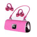 X22 Clip-On Wireless Earphones with Stylish Charging Case - Brilliant Magenta