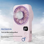 X28 Pocket-Sized Portable Cooling Fan - Pink / Purple