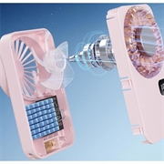 X28 Pocket-Sized Portable Cooling Fan - Pink / Purple