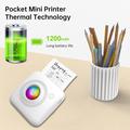 X3 Mini Pocket Thermal Printer with Bluetooth, RGB Light - White
