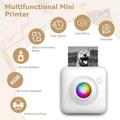X3 Mini Pocket Thermal Printer with Bluetooth, RGB Light - White