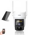 X3 Solar-Powered 2K WiFi PTZ Security Camera with Two-Way Talk (Open-Box Satisfactory)
