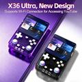 X3 Ultra Retro Handheld Game Console with YouTube, TikTok - Transparent Black