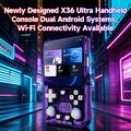 X3 Ultra Retro Handheld Game Console with YouTube, TikTok - Transparent Black