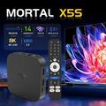 X5S MORTAL Android 14 TV Box - 8K, Bluetooth-Compatible Voice Remote - Black