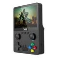 X6 HD 3.5-Inch Screen Handheld Game Console Built-in Video Games Machine with Dual Joystick Design - Black