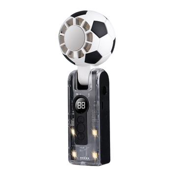 X68 Football Design Cooling Fan with LED Display / Cold Compress Function - 3600mAh - Black