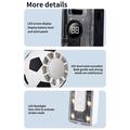 X68 Football Design Cooling Fan with LED Display & Cold Compress Function - 3600mAh - White