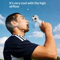 X68 Football Design Cooling Fan with LED Display & Cold Compress Function - 3600mAh - White