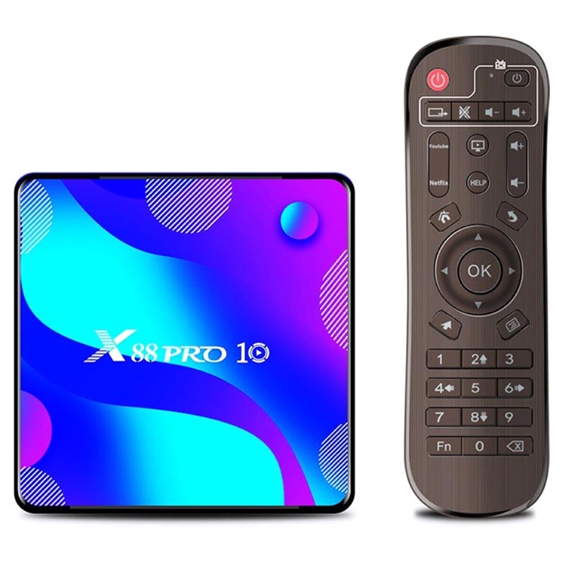 X88 Pro 10 Smart Android 11 TV Box with Remote Control 4GB/128GB