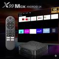X99 MAX Android 14 TV Box with Voice Remote - 16GB - Black