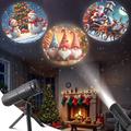 XO-737 Christmas Projection Lamp - 16 Patterns, 360 Rotation, Detachable Tripod - Black