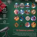 XO-737 Christmas Projection Lamp - 16 Patterns, 360 Rotation, Detachable Tripod - Black
