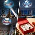 XO-737 Christmas Projection Lamp - 16 Patterns, 360 Rotation, Detachable Tripod - Black